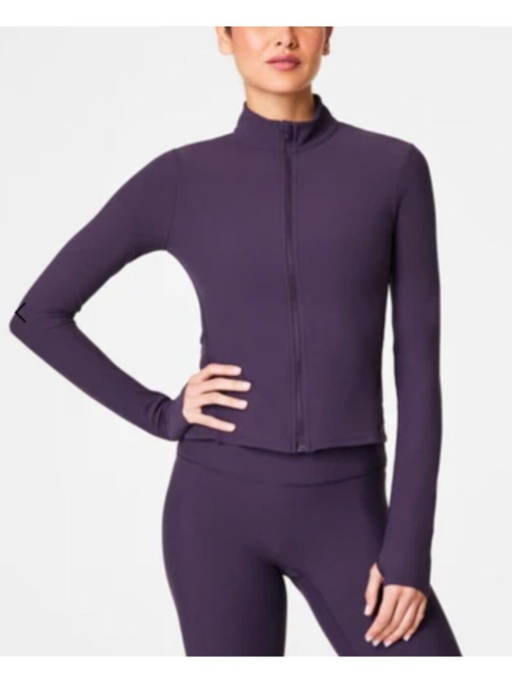 NEW Spanx Bare Essentials Contour Jacket Aubergine Purple Medium Lightweight